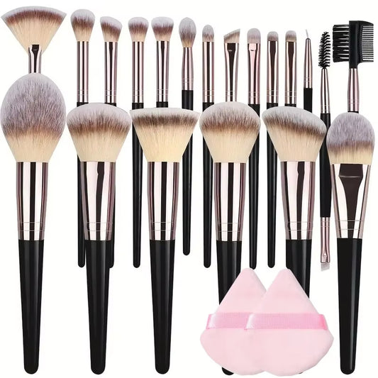 3/20PCS Makeup Brushes Set Professional Foundation Eyeshadow Blush Highlighter Concealer Blending Brush Fluffy Women Beauty Tool