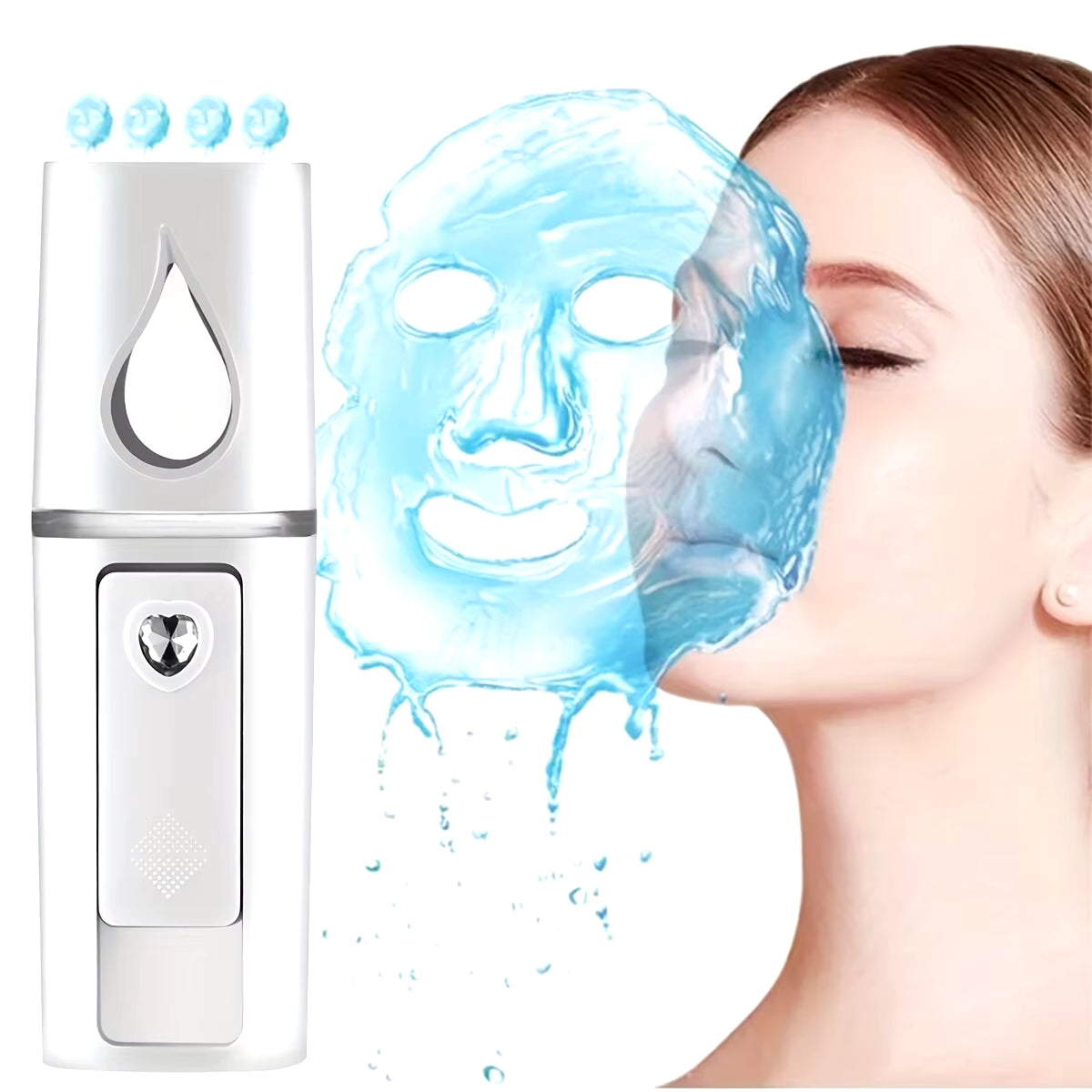 30ML Mini Facial Steamer Nano Mister Facial Sprayer USB Nebulizer Humidifier Moisturizing Hydrating Women Beauty Skin Care Tool